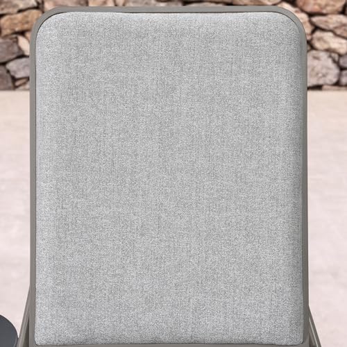 Image of PURPLE LEAF Patio Lounge Chair Set of 2 Adjustable Heavy-Duty Gray