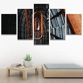 SIGNWIN 5 Panel Canvas Wall Art Architecture &...