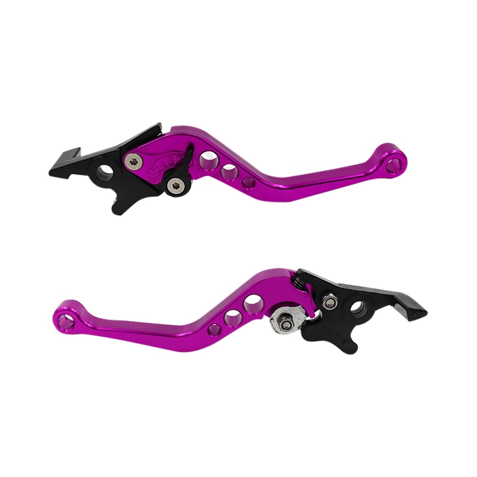 Onmaweyb Purple Brake Clutch Lever Bike 2 Pcs Universal Cnc Alloy Motorcycle Brake Handle Adjustable Size Moto Motorbike Modification Clutch Drum Lever(Purple)