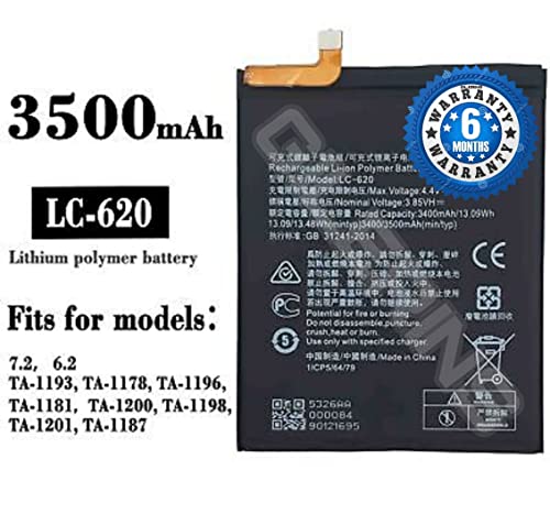 Image of Original LC-620 Battery for Nokia 6.2 /7.2 TA-1198 TA-1200 TA-1196 TA-1201 TA-1187 TA-1193 TA-1178 Battery with 6 Month Warranty ***** (Q4)