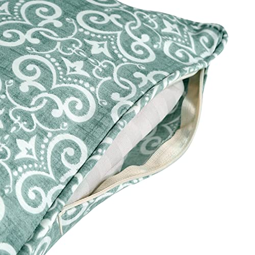 Image of Swayam 210TC Diwan Set Pure Cotton 6 Pcs | Deewan Ethnic Motif Printed Bedsheet Set for Living Room Hall (1-Bed Sheet 60x90 Inch | 2-Bolster Cover 30x30 Inch | 3 Cushion Cover 16x16 Inch) - Green