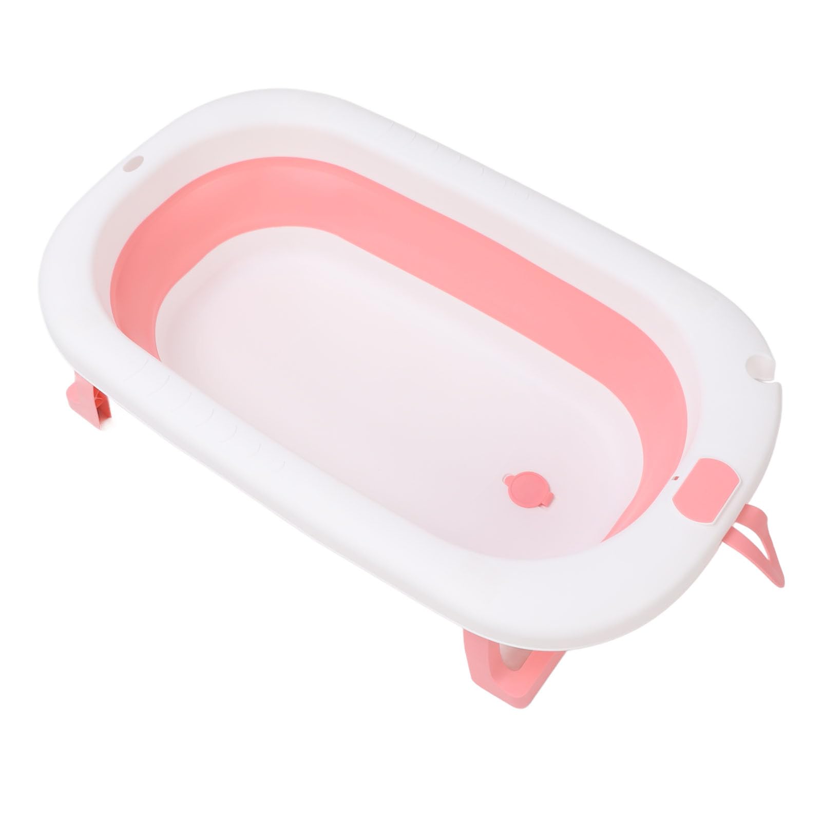 Składana Wanna dla Niemowląt, Składanie Termometru Wanny Dziecięcej dla Małych Dzieci (PINK)