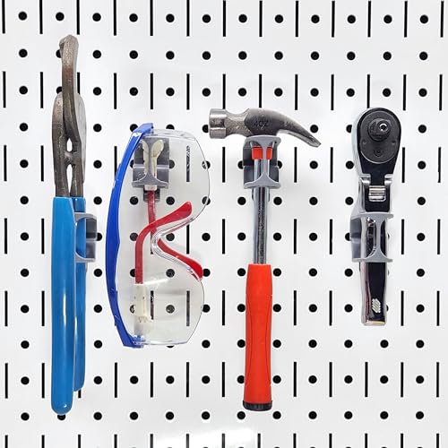 Image of Pliers Bracket Model 104 | Compatible with Wall Control | for Tool Wall Organization to Hang Pliers, Ratchet, Socket Extension, or Scissors | 10-Pack
