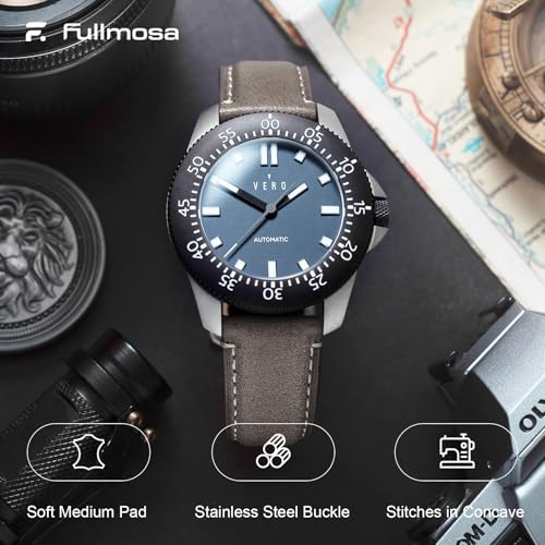 Image of Fullmosa Quick Release Premium Leather Watch Strap | 24 /22 /21 /20 /19 /18mm,Burnished Leather Watch Band Compatible with Samsung Amazfit Fossil Replacement Belt for Men and Women
