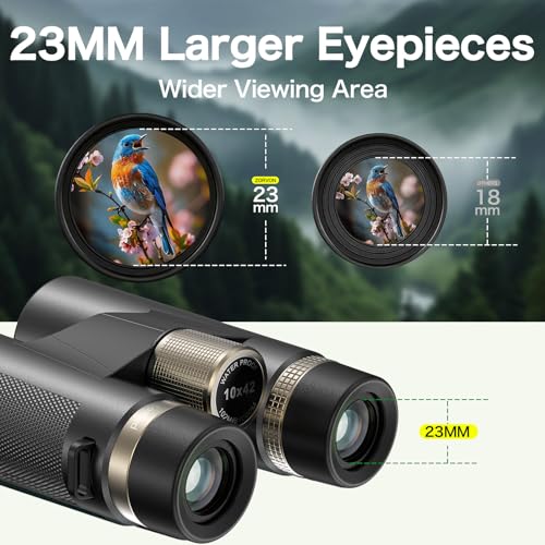 Binoculares 10x42 HD para adultos, impermeables miniatura 4