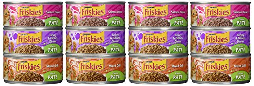 Friskies Wet Cat Food Friskies Pate 3-Flavor Variety Pack 5.5-Ounce Can Pack of 12
