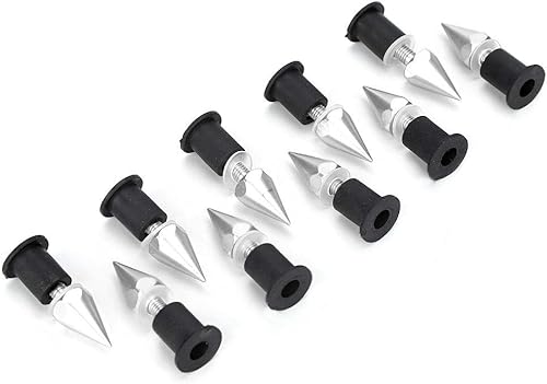Miniatura 5 de Akozon Tornillos de clavija para parabrisas M5, tuercas y accesorios de modificación de motocicleta (plateado)