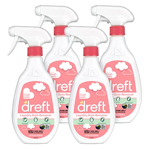 Image of Dreft Baby Laundry Instant Stain Remover Spray for Clothes, 22 Fluid Ounce (Pack of 4)