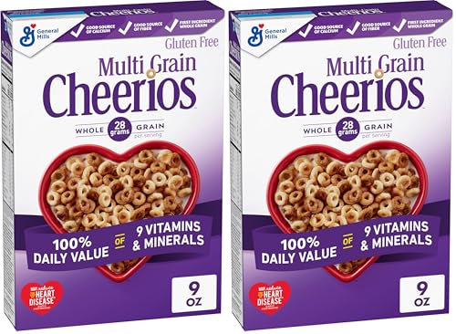 Image of Cheerios Multi Grain Cheerios Heart Healthy Cereal, 9 OZ Cereal Box (Pack of 2)