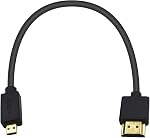 Duttek Micro HDMI to HDMI Cable 1FT/30CM, HDMI to Micro HDMI Cable, Extreme Slim Micro HDMI Male to HDMI Male Cable Support 1080P, 4K, 3D for GoPro Hero 8/7 Black,Sony A6500/A7,Canon Camera,etc