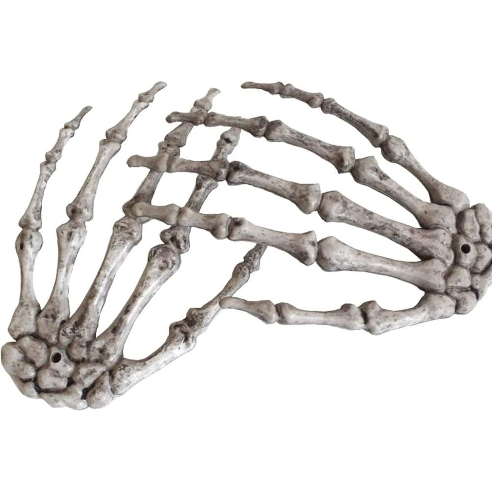 DAGLLGEW 2PCS Halloween Skeleton Hands - Realistic Life Size Severed Plastic Skeleton Hands for Halloween Props DecorationsHalloween Props DecorationRealistic Life Size Severed Plastic
