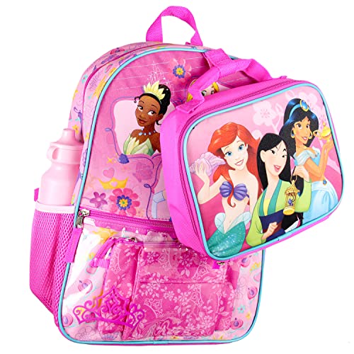 Disney Princess 16” Backpack for Girls 5 Piece School Lunch Box Set3