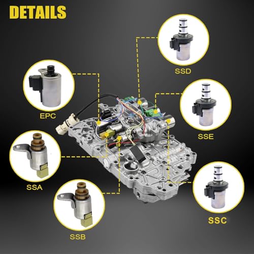 Image of SecosAutoparts 6PCS 4F27E Transmission Solenoid Kit Compatible with Mazda 2 3 5 6 CX-7 MPV 2002-2012 - Fit for 4F27-E 4 Speed Automatic Transmission, Replaces 48420K-R FN4A-EL