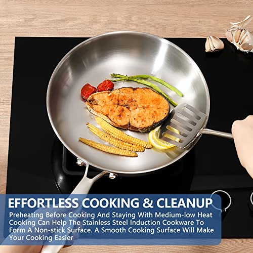 Nuwave Pro-Smart 9Pc Stainless Steel Cookware Set, Heavy-Duty Tri-Ply 3.1Mm Thickness, 18/10Ss, Space Saving Nestable Design, Stay-Cool Handles, Induction-Ready, Works On All Cooktops, 20Yeär Wärranty #TOP5