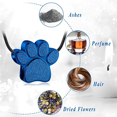 QGJNSGC Pet Paw Cremation Jewelry for Ashes Pendant Paw Print Urn Necklace Memorial Keepsake Jewelry for Pet/Dog's/Cat's Ashes - Image 2