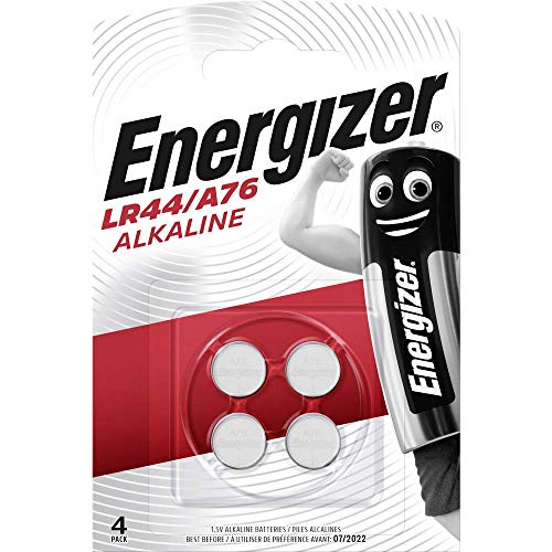 Energizer LR44/A76 Alkaline Batteries, 1.5V, Pack of 43
