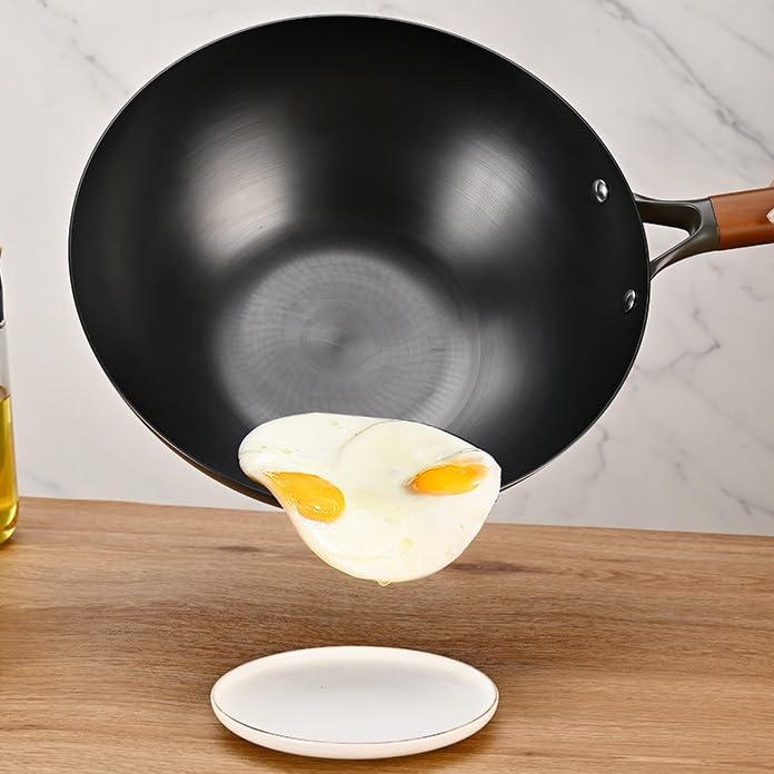 Wok Tradicional Chino de Hierro Hecho a Mano miniatura 4