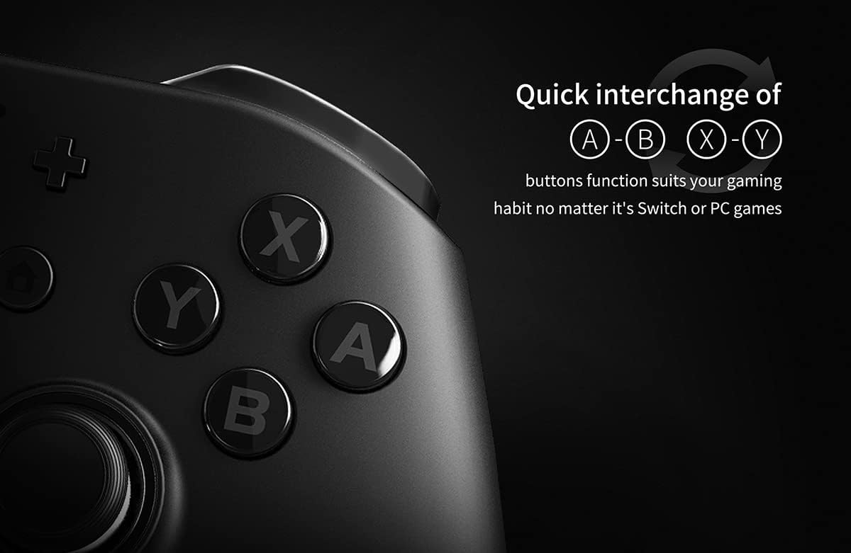 Diagram showing quick interchange of A-B and X-Y buttons on GuliKit Kingkong Pro NS09 controller