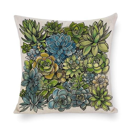 Housse de coussin succulent pour décorer le salon et le canapé