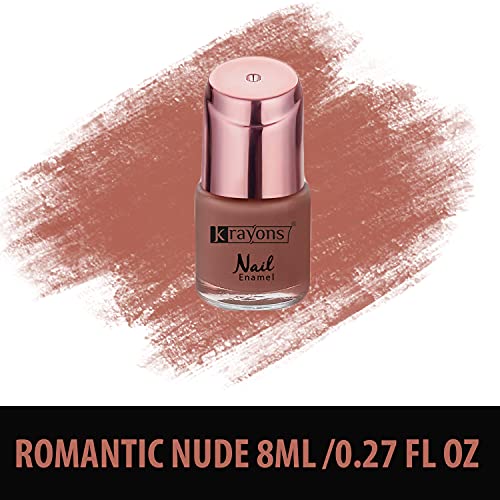 Image of Krayons Crazy Gel Nail Enamel, Waterproof, Longlasting, 8ml Each, Multicolor, Pack of 3 (Romantic Nude, Apple Red, Charcoal Grey)