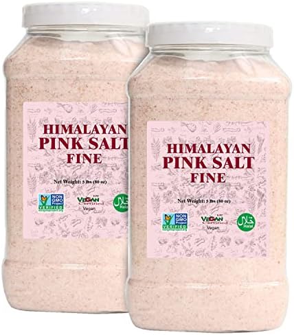 Salt 84 Pink Himalayan Salt, Fine-5lbs/Each,2PCS