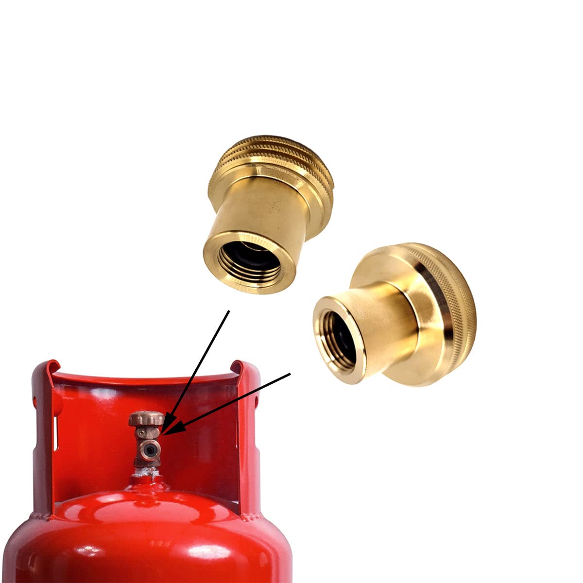 LPG GPL europejski zestaw adapterów do napełniania butli gazowej 21,8 mm ACME DISH z torbą