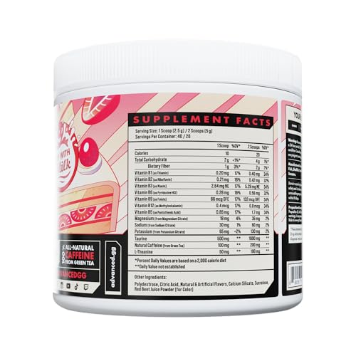 Image of Advanced Energy - Energy Boosting Formula with Electrolytes for Hydration - L-Theanine to Combat Jitters - Sugar Free & Keto Friendly - No Maltodextrin (40 Servings) (Strawberry Shortcake)