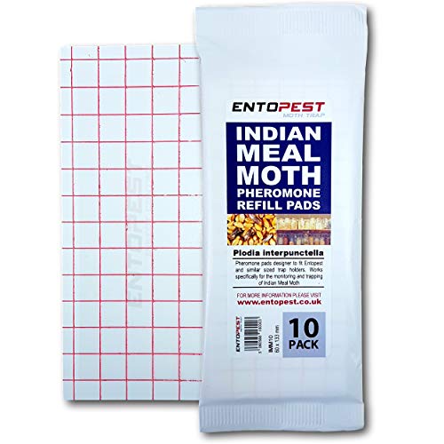 Entopest Pack of 10 Indian Meal Moth Pheromone Refill Pads (Pantry Moth)