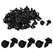 Uxcell a15041700ux0574 50 x 9mm Hole Black Plastic Rivets Fastener Push Clip, (for Car Auto Fender)