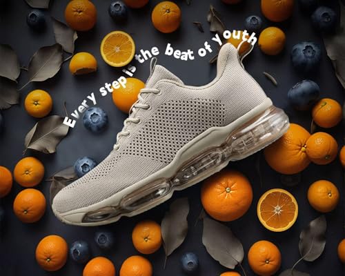 Image of Socviis Men's Air Cushion Running Shoes Breathable Tennis Fashion Sneakers Non Slip Workout Casual Sport Shoes Gym Training Comfortable Walking Shoes