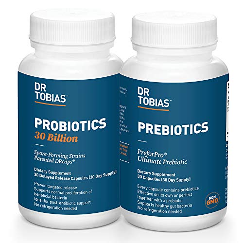 Dr. Tobias Probiotics 30 Billion & Prebiotics Supporting Digestion & Gut Health #TOP12