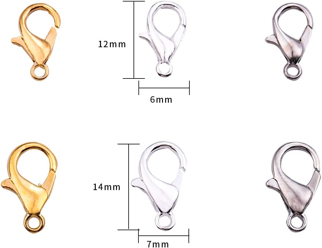 Alloy Lobster Clasps 12x6mm Silver Plated Lobster Claw Clasps for DIY Jewelry Making 150pcs - Image 4
