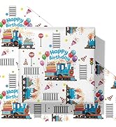 Sikiweiter Birthday Wrapping Paper - 17" X 16.5 Feet Roll