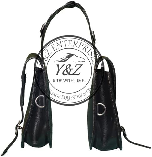 Miniatura 3 de Y&Z - Bolsa de sillín de cuero para caballos  Montar a caballo  Paseo por sendero de placer adecuado para equitación y carreras de barriles  Bolsa