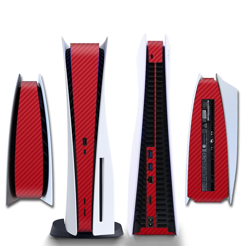 Film protection PS5 rouge pour intégrer la console avec style dans votre setup gaming