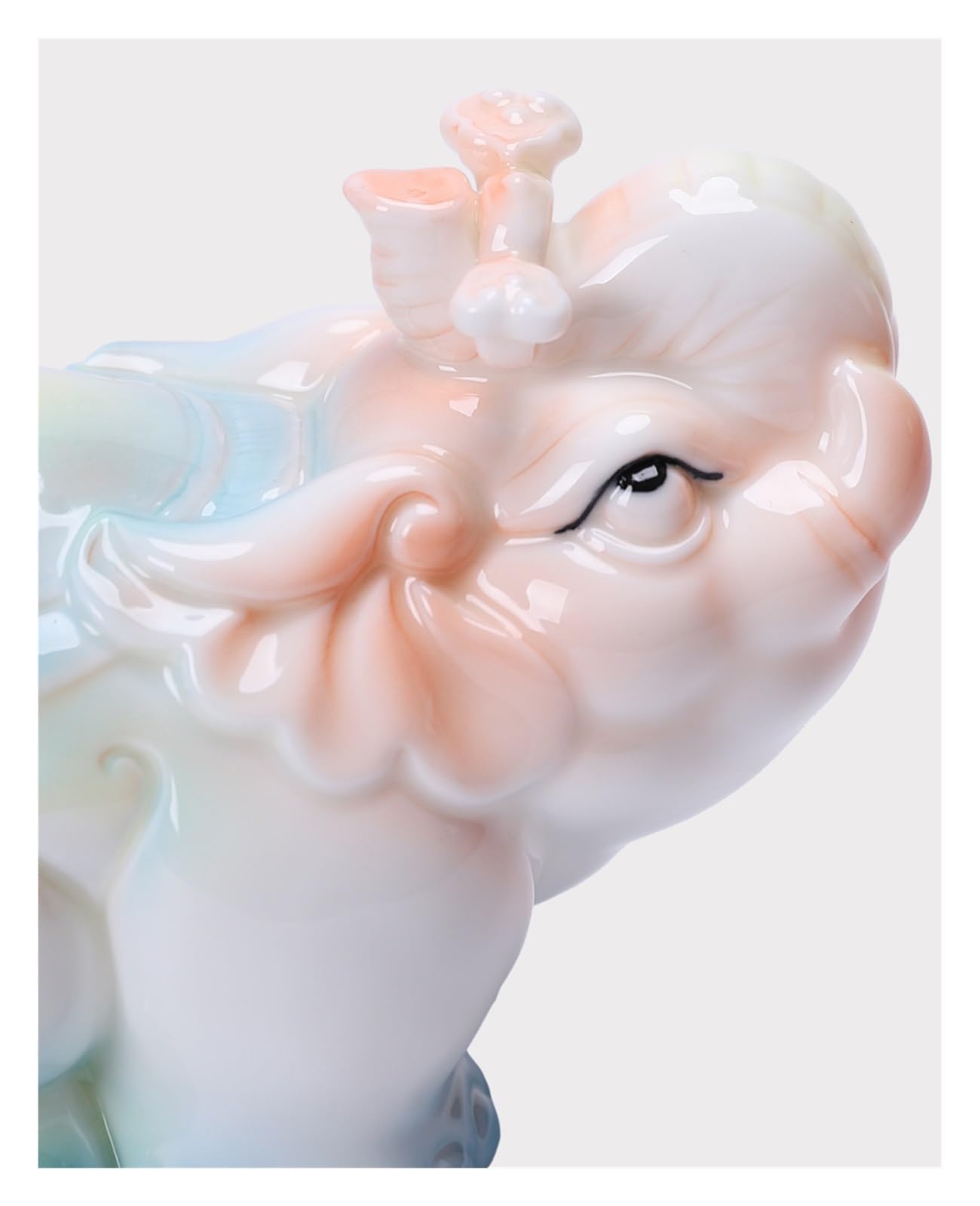 Figuras Pequeñas de Mesa Para Decoración Del Hogar Adornos creativos de elefante de cerámica for sala de estar, artesanías de elefante, decoración de escritorio Decoraciones de Estantería de Sala de E