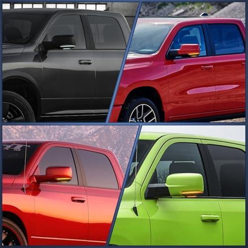 Nilight Side Mirror Marker Light Switchback Amber Turn Signals White Puddle Lights Smoked Lens Plug and Play Compatible With 2009-2018 Ram 1500 2500 3500 2009-2022 Classic by Nilight - Image 8