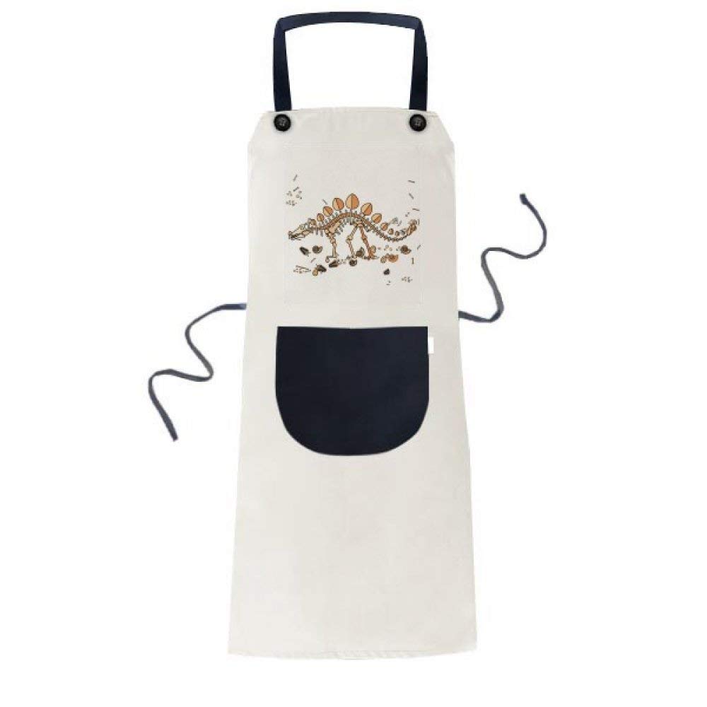 Tablier de poche réglable dinosaure beige anti-taches pour cuisinier
