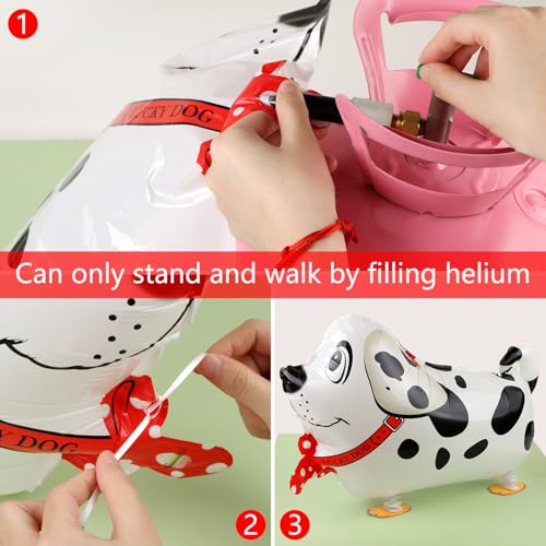 8 Pcs Walking Farm Animals Balloons Puppy Dogs Balloons,Mylar Walking Pet Dog Balloon with Ribbons for Pet Dog Theme Farm Animals Birthday Party Decorations