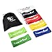 Resistance Loop Bands [Set of 6], LizardMad Natural Latex Fitness Exercise Bands for Workout, Pilates, Yoga, Rehab or Physical Therapy with Instructional Booklet, eBook (12" X 2", Five Stretch Levels)