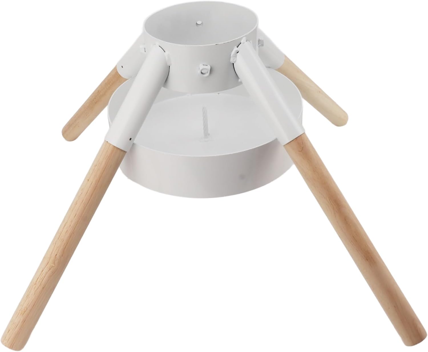 Keebgyy Christmas Tree Stand Base, Tree Stand Base, Artificial Christmas Tree Stand Base, Iron Modern Tabletop Christmas Small Tree Holder with Wooden Sticks for Home Winter Holiday Party Decorations