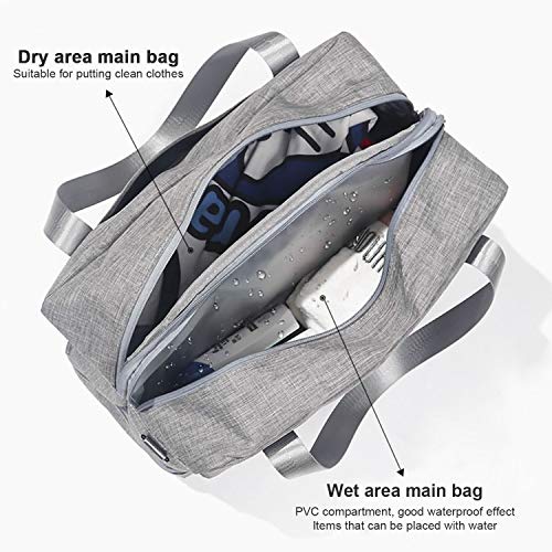 DTNO.I Sports Gym Bag, Small Travel Duffel Bag with Wet Pocket & Shoes Compartment, Packable Travel Luggage Bag Gym Duffle Bag for Men and Women - Image 3