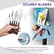Swpeet 10Pcs 10 verschiedene Arten Edelstahl Spatel Palette Messer Set, Acryl Holzgriff Malerei Palette Messer Mixing Schaber Palette Messer Spatel Messer Set für Ölfarbe Leinwand