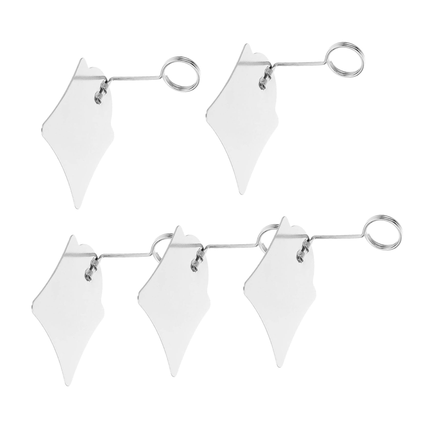 STOBOK Metal Price Tag Holder Clips for Food Counter Display 2.56 X 2.36In - Retail Label Holders for Supermarket and Bakery Price Tags 5 Pack