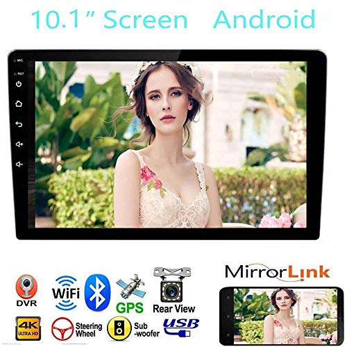 Car Stereo Double Din Car Stereo Receiver, 10.1” 2.5D Curved HD Touch Screen