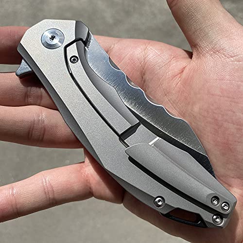 Kansept Tactical Pocket Knife Spirit K1002A7 S35Vn 8.23In Camping Folding Knives With 3.5In Wharncliffe Blade And Carbon Fiber Titanium Handle, Heavy Duty Edc Knife For Outdoor, Tactical, Survival #TOP4