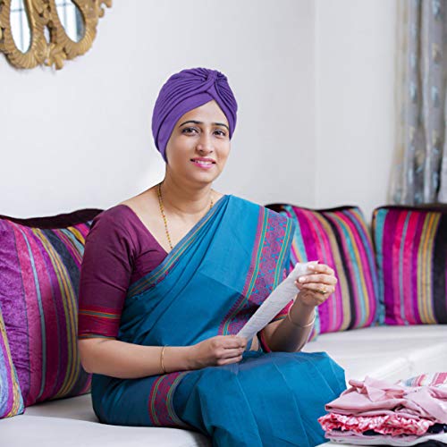 Lurrose 10 peças de turbante muçulmano feminino gorro para cabeça de quimioterapia para perda de cab