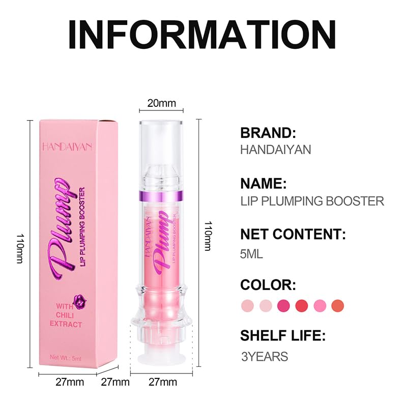 Miniatura 3 de Transparente Toot Lip Gloss Oil Plumping Lip Oil Tinted Lip Balm Lip Care Hydrating Lip Glow Oil Lip Oil Lip Oil Lip para niñas y mujeres, Pomelo