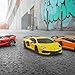 BEZGAR 1:24 Scale Lambo Remote Control Car, Electric Sport Racing Hobby Lambo Toy Car Model Vehicle, RC Car Toys for 3 4 5 6 7 8 Boys and Girls(Yellow)
