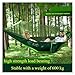 Single and Double Size Nylon Fabric Portable Travel Outdoor Camping Hanging Sleeping Hammock with Mosquito Net Camping Supplies for Terrace, Outdoor(Orange Grey)